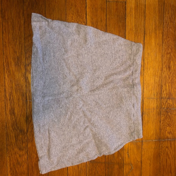 Grey Marl Drawstring Sweat Mini Skirt - Picture 12 of 12